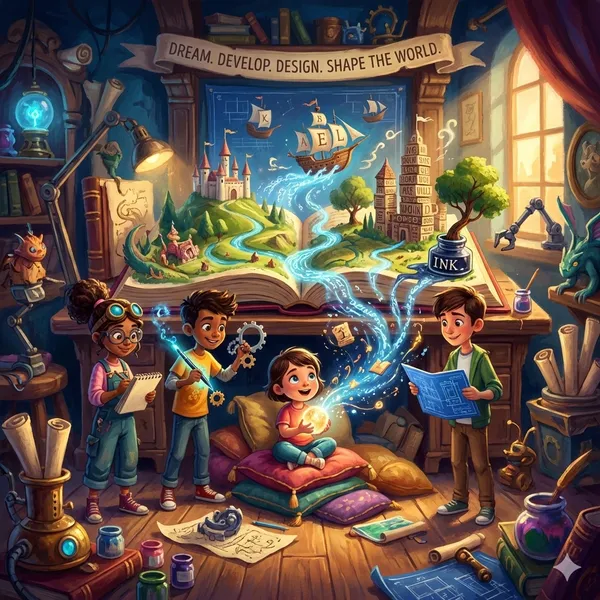 Open personalized children's book displaying original story illustrations and colorful pages